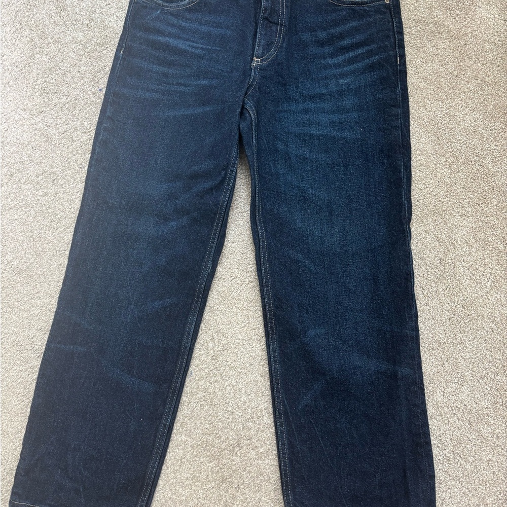 Zara Blue Straight-Leg Jeans Versatile and Stylish